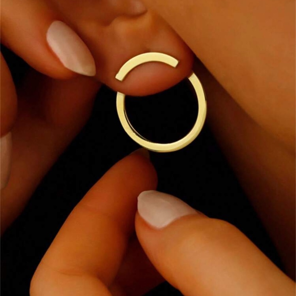 Gold Circle Hoop Earrings